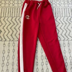 Red Vintage Champion Track Sweatpants Jogger Pants Women Size Small